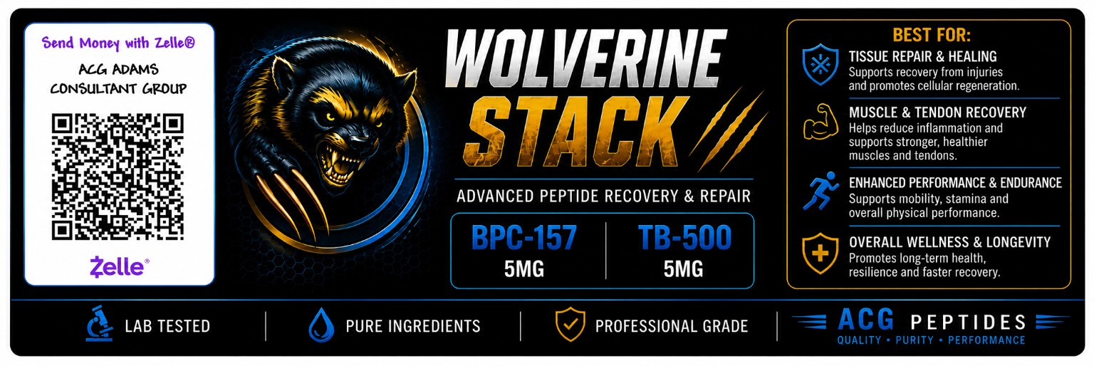WOLVERINE STACK BPC-157 5MG / TB-500 5MG ACG label